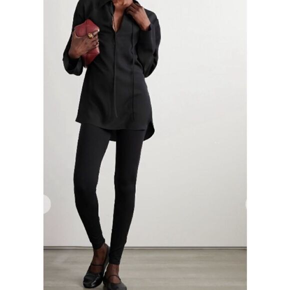 The Row Black Viscose Blend Legging with Piping Down the Leg Women’s Size 0 - Picture 3 of 10